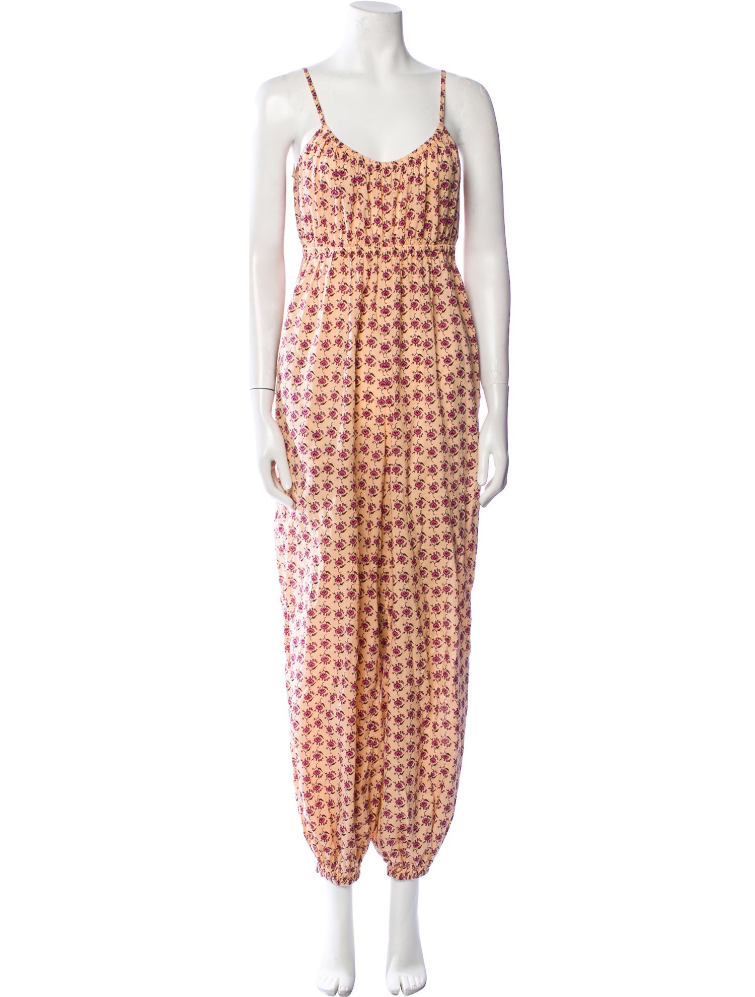 Tory Burch Floral Print Scoop Neck Jumpsuit