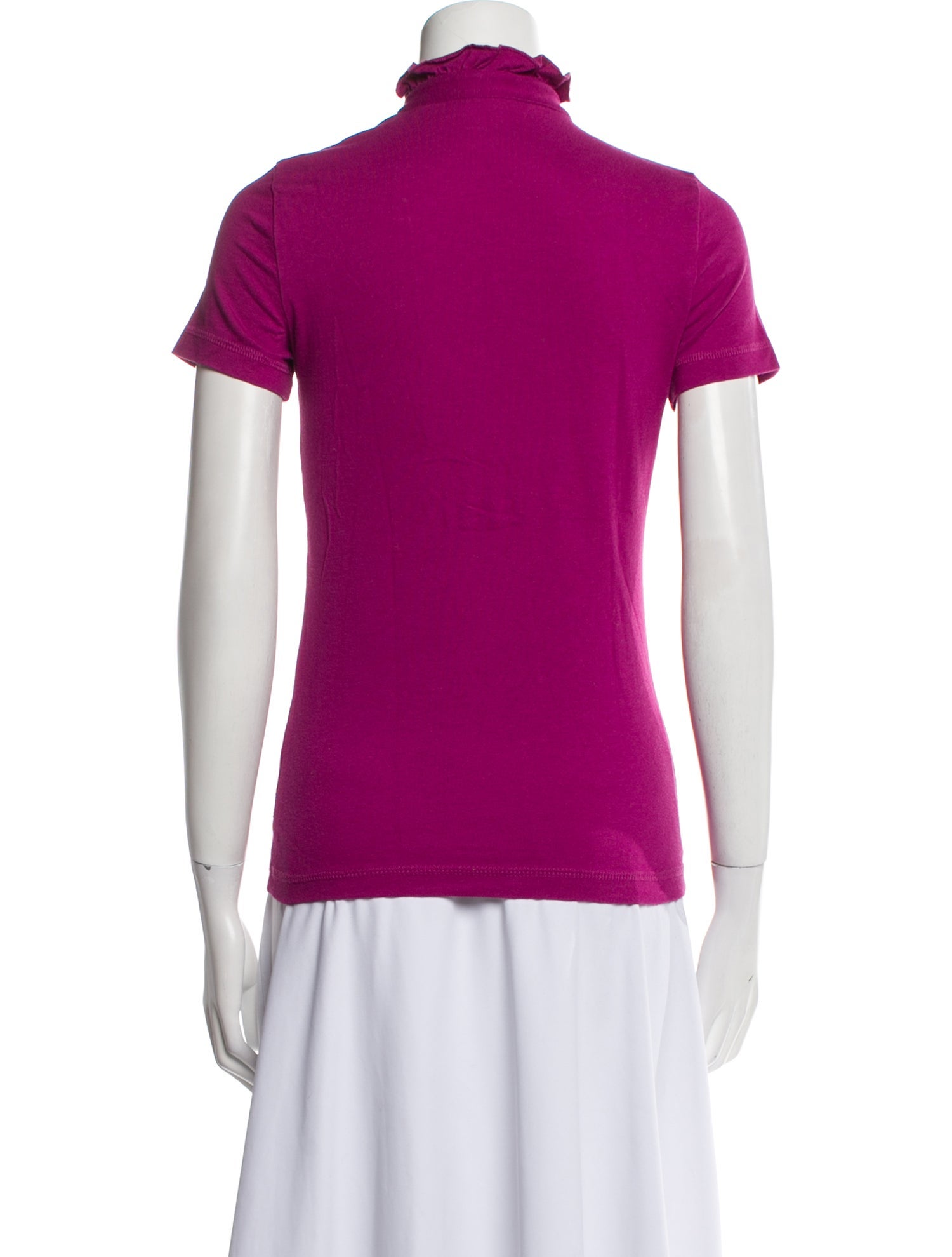 Tory Burch Mock Neck Short Sleeve Polo