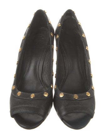 Tory Burch Leather Studded Accents Pumps