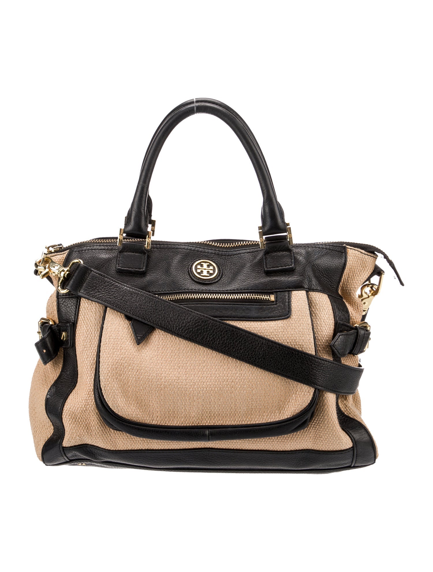 Tory Burch Raffia Top Handle Bag