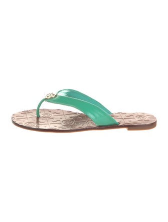 Tory Burch Patent Leather Flip Flops