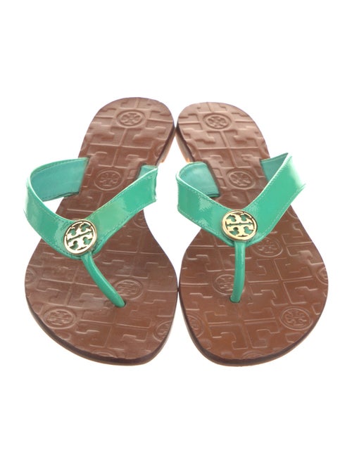 Tory Burch Patent Leather Flip Flops