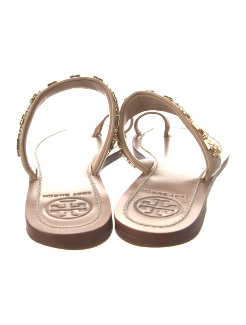Tory Burch Signature Logo Leather Slides