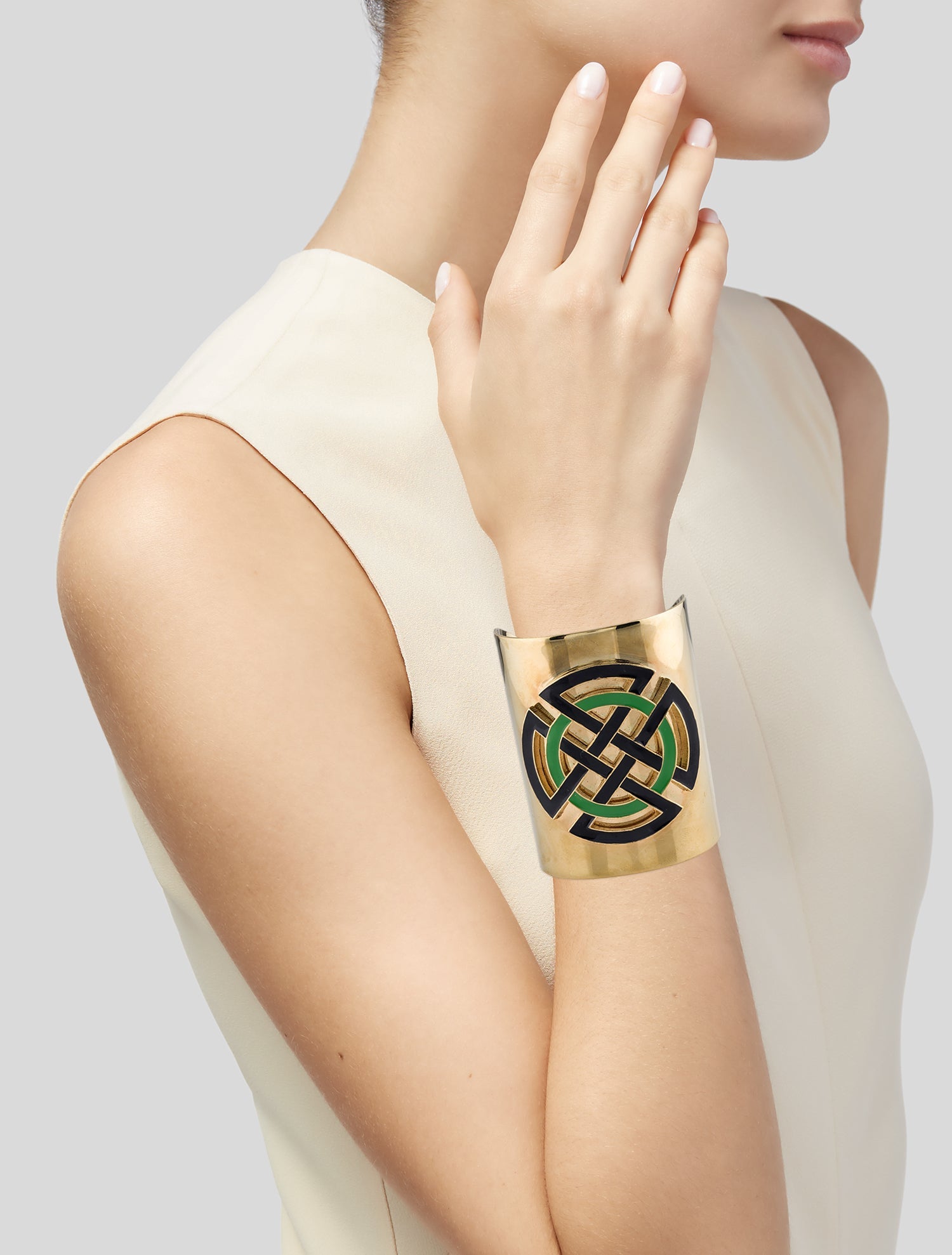 Tory Burch Enamel Knot Cuff