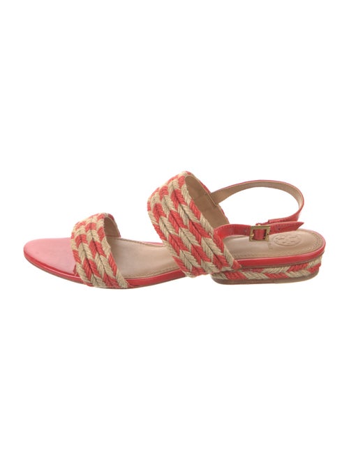 Tory Burch Patent Leather Animal Print Slingback Sandals