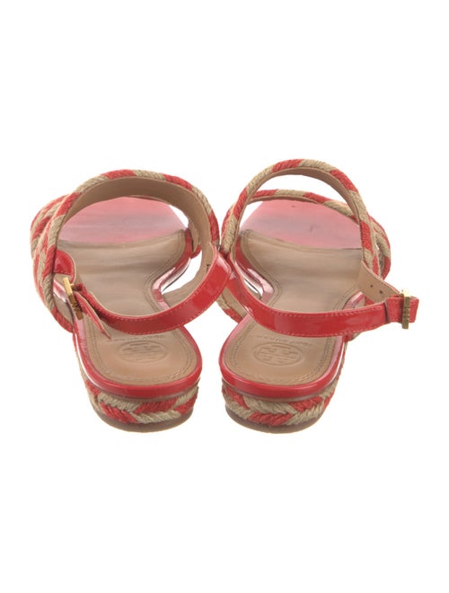 Tory Burch Patent Leather Animal Print Slingback Sandals