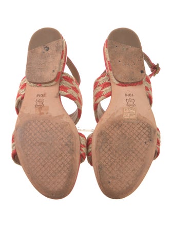 Tory Burch Patent Leather Animal Print Slingback Sandals