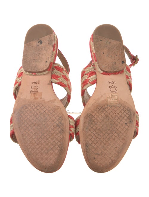 Tory Burch Patent Leather Animal Print Slingback Sandals