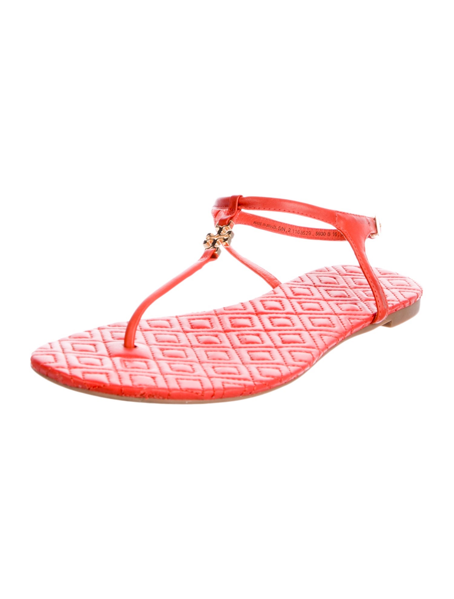 Tory Burch Leather T-Strap Sandals