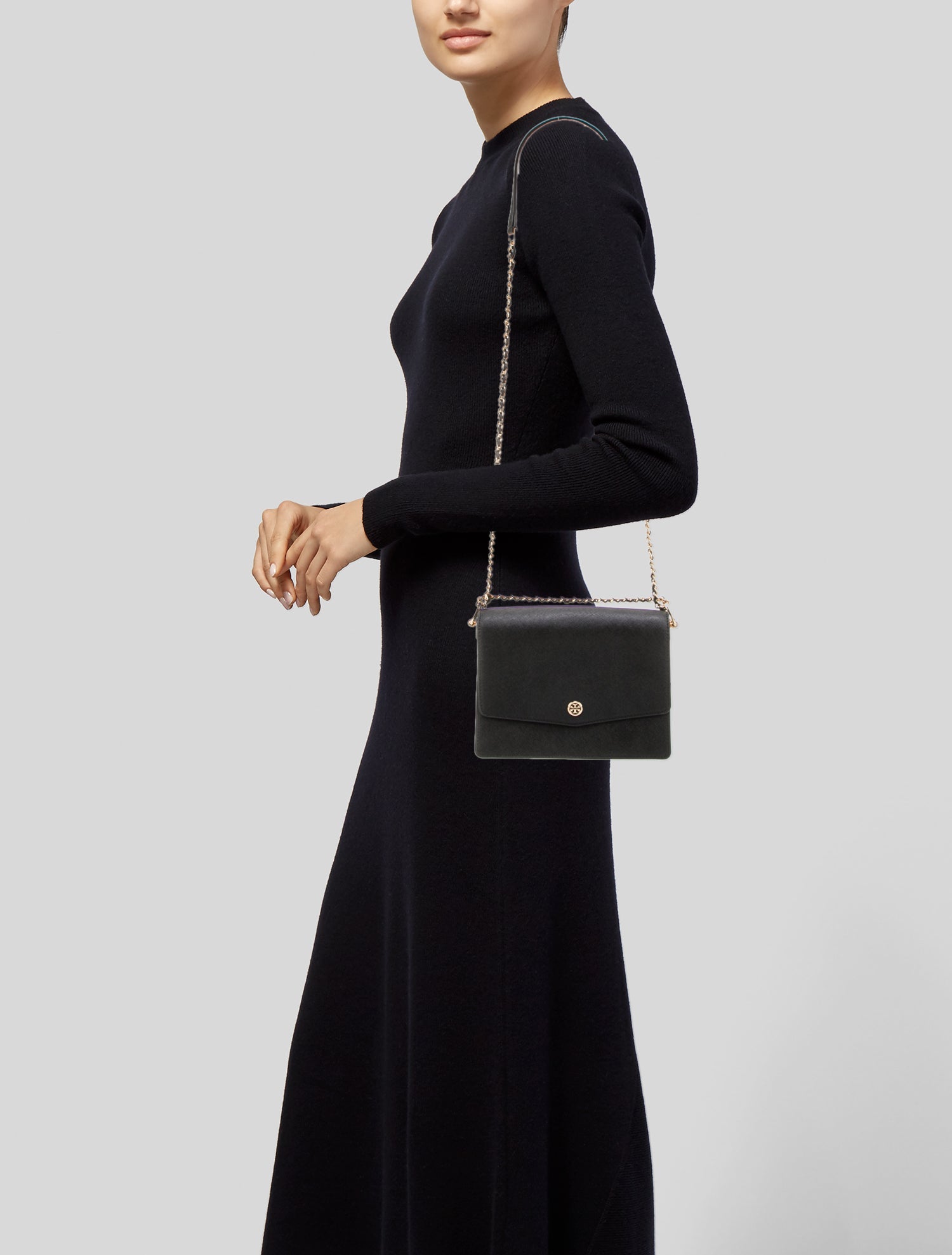 Tory Burch Saffiano Leather Messenger Bag