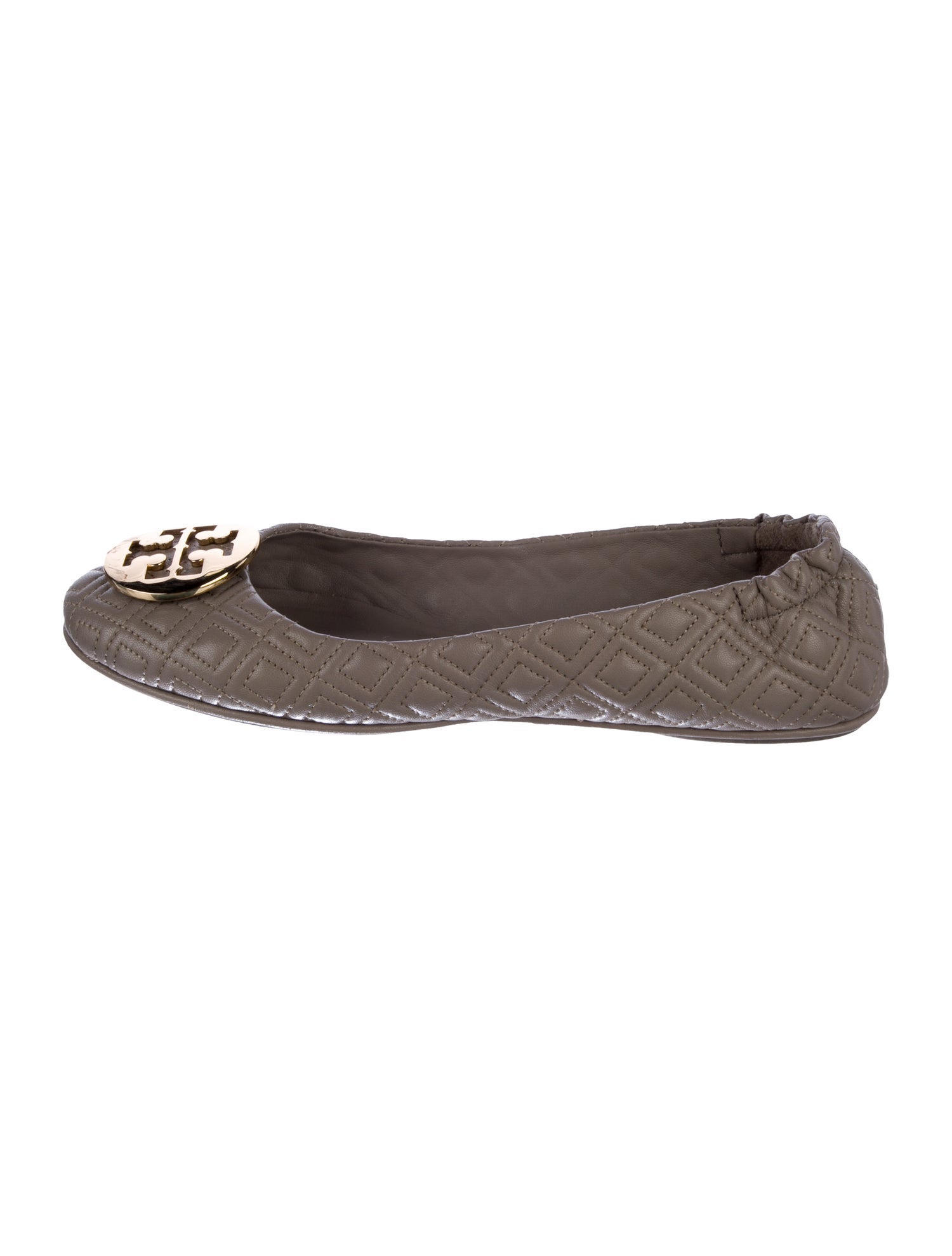 Tory Burch Signature Logo Leather Ballet Flats