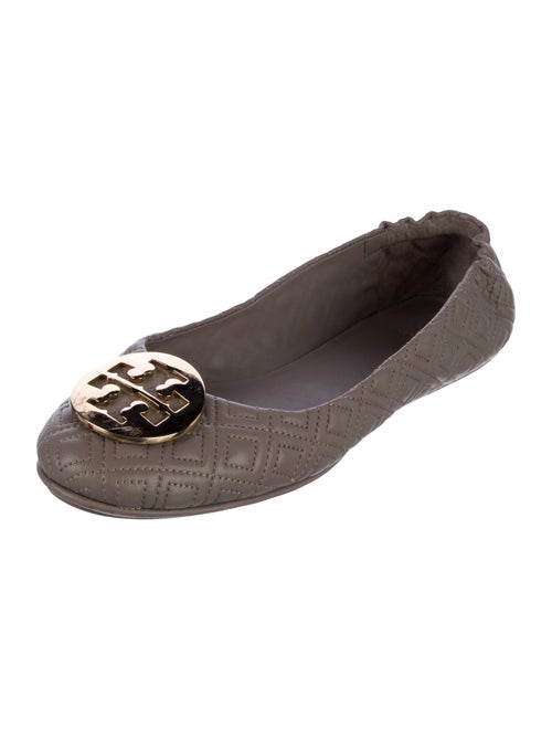 Tory Burch Signature Logo Leather Ballet Flats