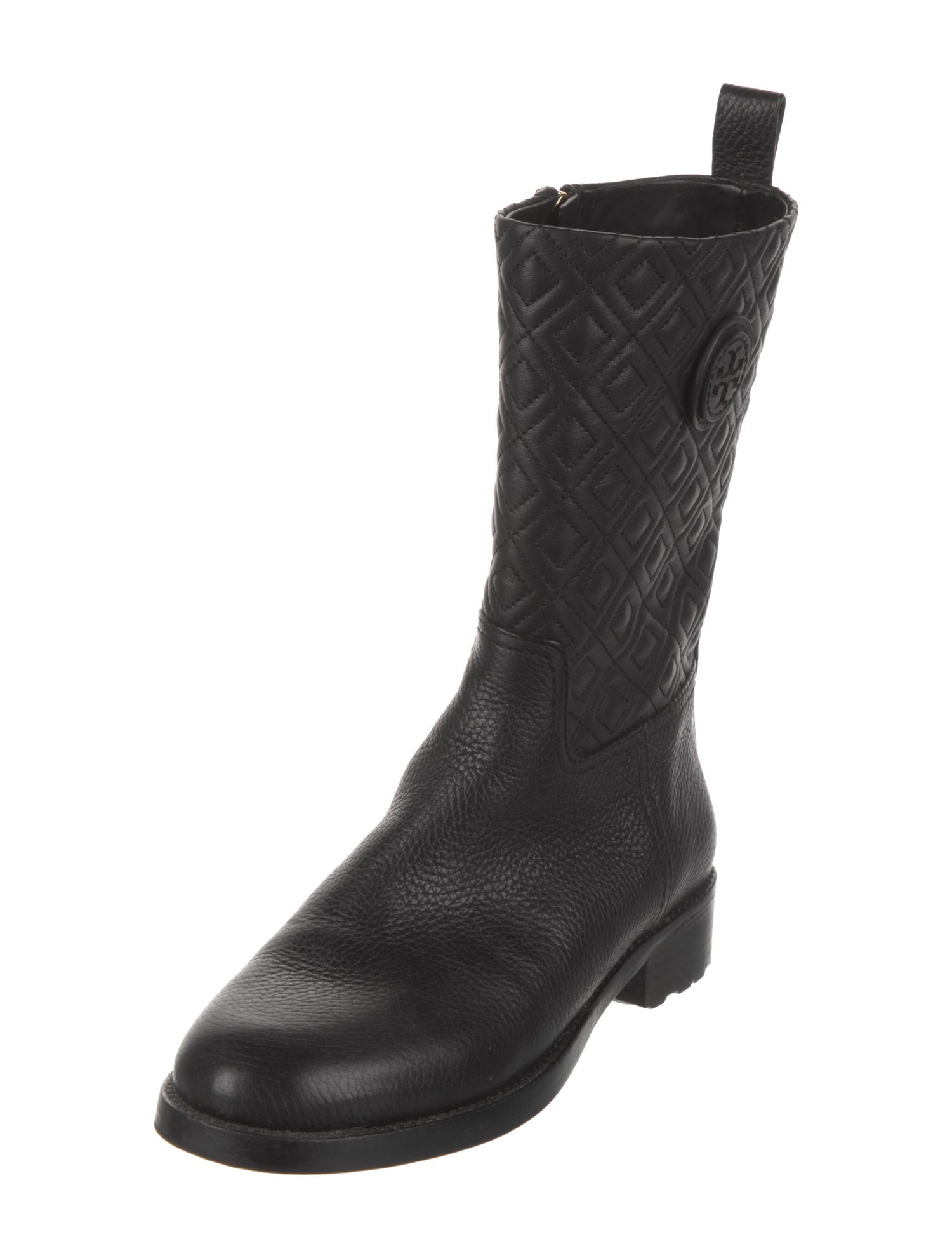 Tory Burch Leather Moto Boots