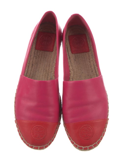 Tory Burch Leather Embroidered Accent Espadrilles