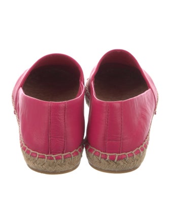 Tory Burch Leather Embroidered Accent Espadrilles