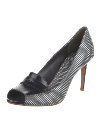 Tory Burch Leather Plaid Print Pumps