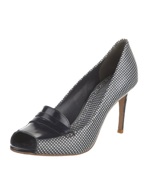 Tory Burch Leather Plaid Print Pumps