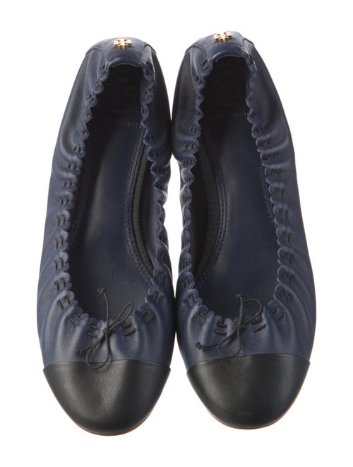 Tory Burch Signature Logo Leather Ballet Flats