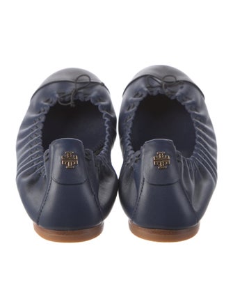 Tory Burch Signature Logo Leather Ballet Flats