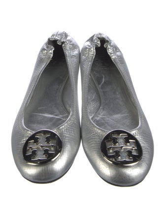 Tory Burch Leather Whipstitch Trim Ballet Flats