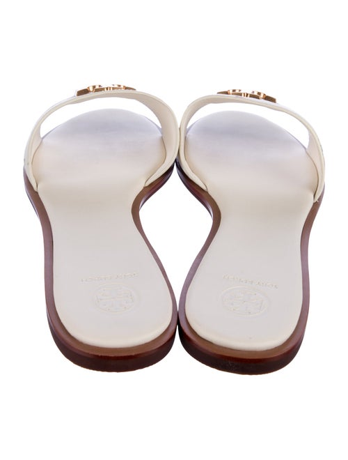 Tory Burch Leather Floral Print Slides
