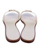 Tory Burch Leather Floral Print Slides