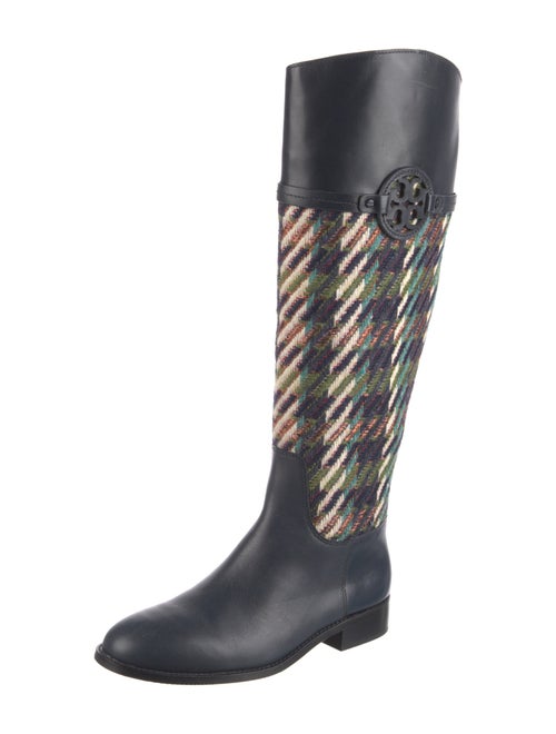 Tory Burch Leather Printed Riding Boots