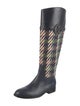 Tory Burch Leather Printed Riding Boots