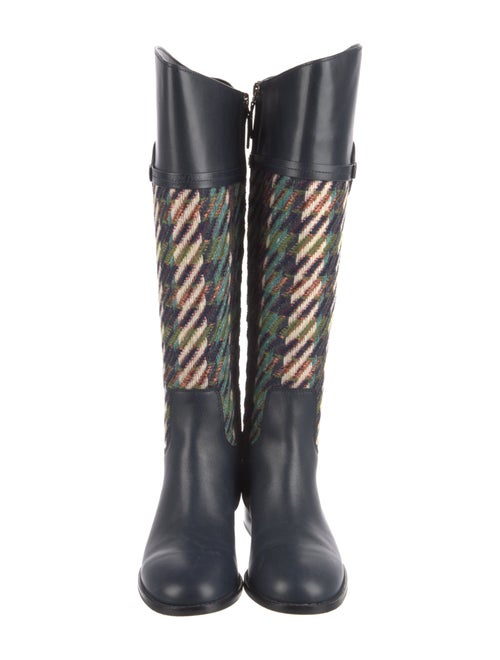 Tory Burch Leather Printed Riding Boots