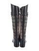 Tory Burch Leather Printed Riding Boots