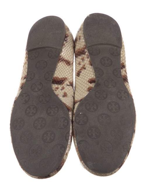 Tory Burch Embossed Leather Animal Print Ballet Flats