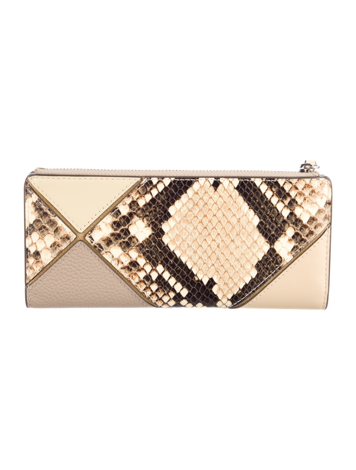 Tory Burch Leather Animal Print Continental Wallet