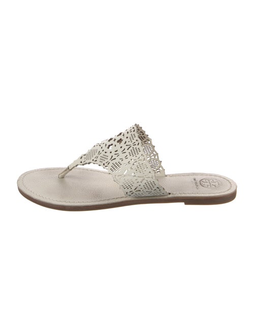 Tory Burch Leather Animal Print Slides