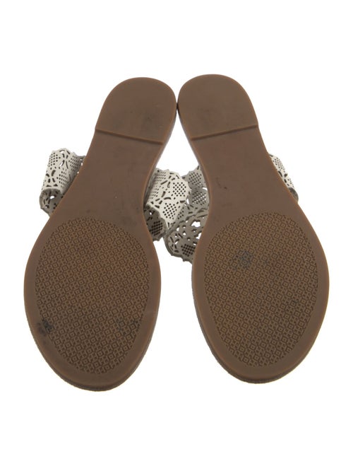 Tory Burch Leather Animal Print Slides