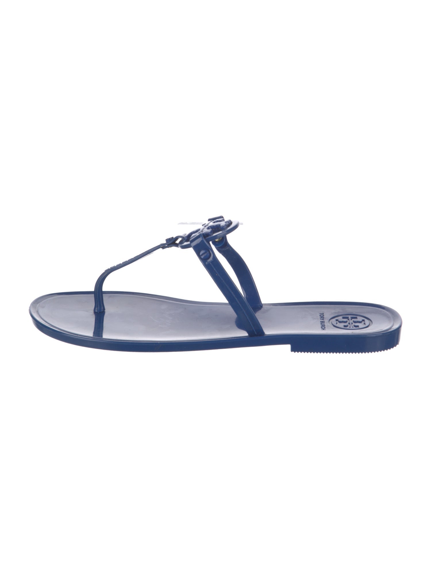 Tory Burch Signature Logo Rubber T-Strap Sandals
