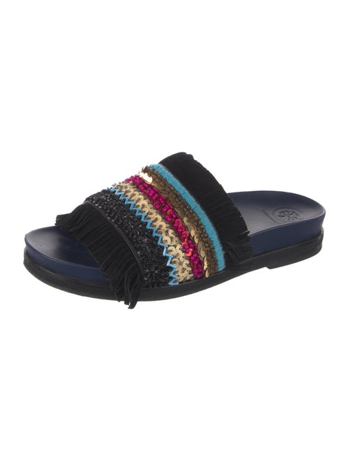 Tory Burch Leather Printed Slides