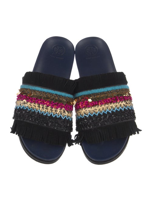 Tory Burch Leather Printed Slides