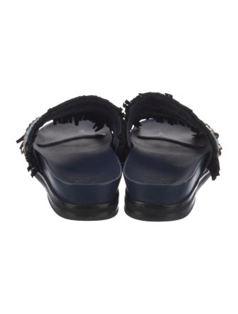 Tory Burch Leather Printed Slides