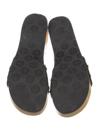 Tory Burch Patent Leather Printed Slides