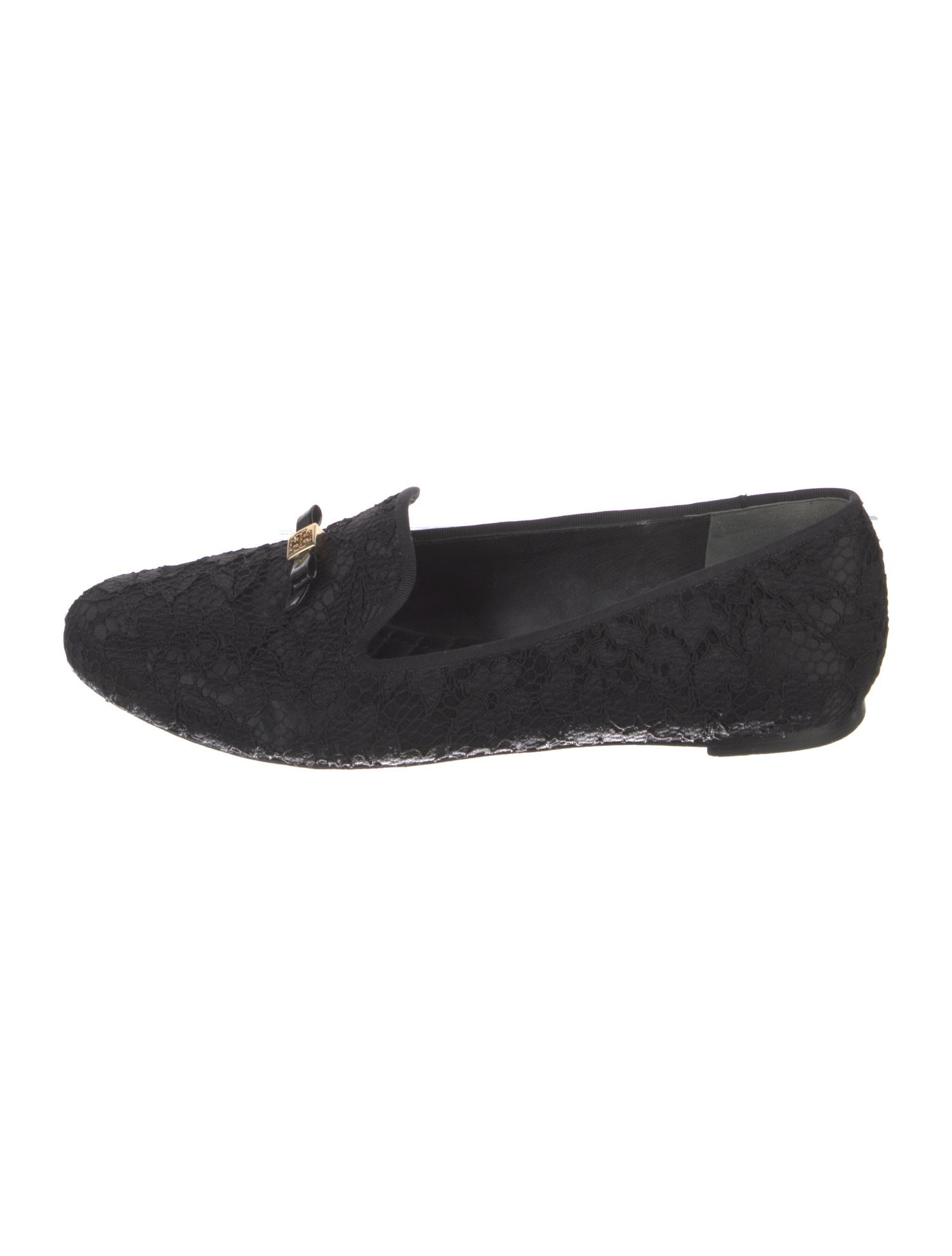 Tory Burch Lace Bow Accents Loafers