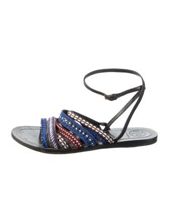 Tory Burch Leather Patterned Sandals