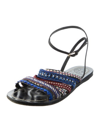 Tory Burch Leather Patterned Sandals