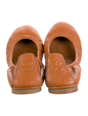 Tory Burch Leather Whipstitch Trim Ballet Flats