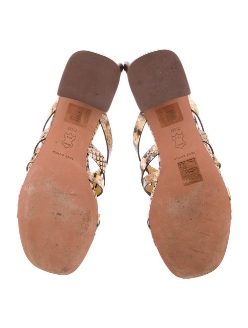 Tory Burch Leather Animal Print Slides