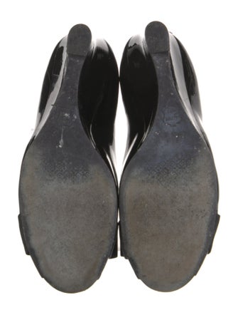 Tory Burch Patent Leather Bow Accents Slingback Sandals