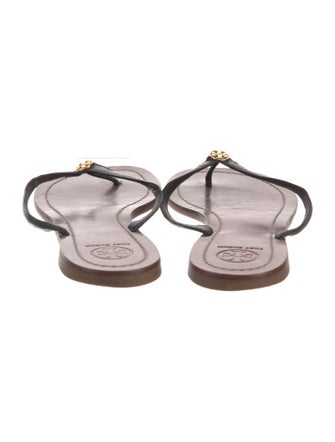 Tory Burch Signature Logo Leather Slides