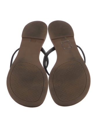 Tory Burch Signature Logo Leather Slides