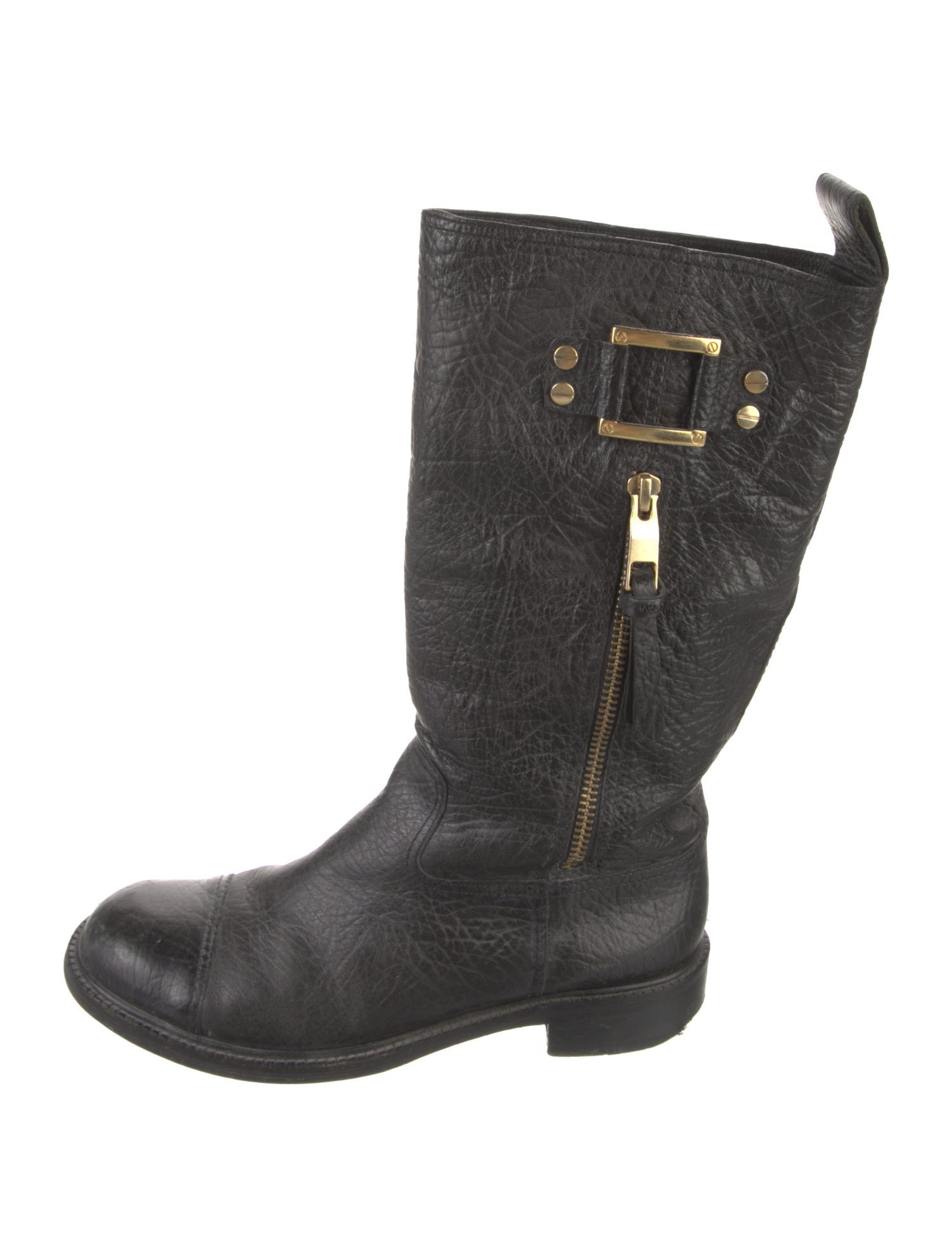 Tory Burch Leather Moto Boots