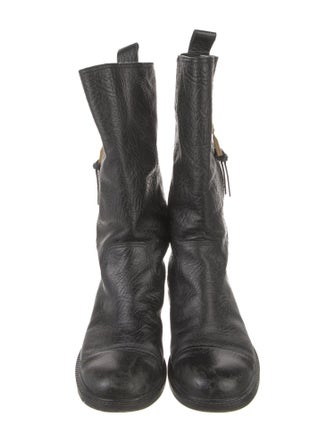 Tory Burch Leather Moto Boots