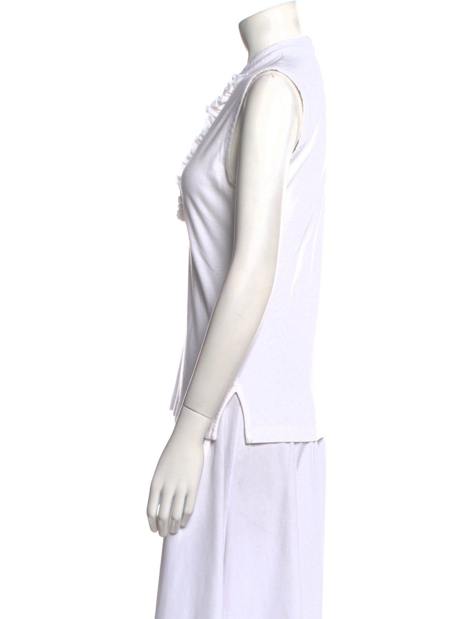 Tory Burch Supima Cotton Mock Neck Polo